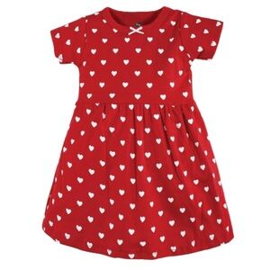 Red Heart Print Dress Hudson Baby NEW